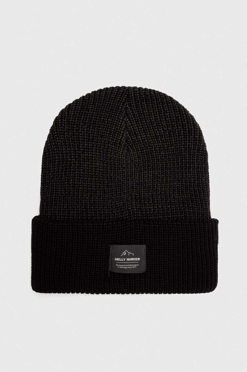 Helly Hansen caciula culoarea negru, din tricot gros - Shopp