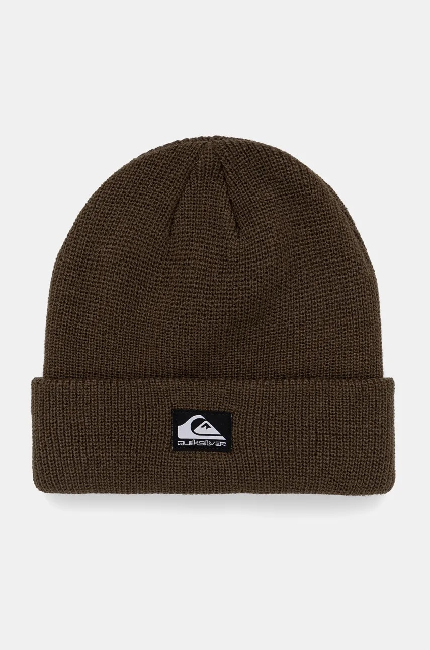 Quiksilver caciula culoarea verde, din tricot gros Quiksilver caciula culoarea verde, din tricot gros