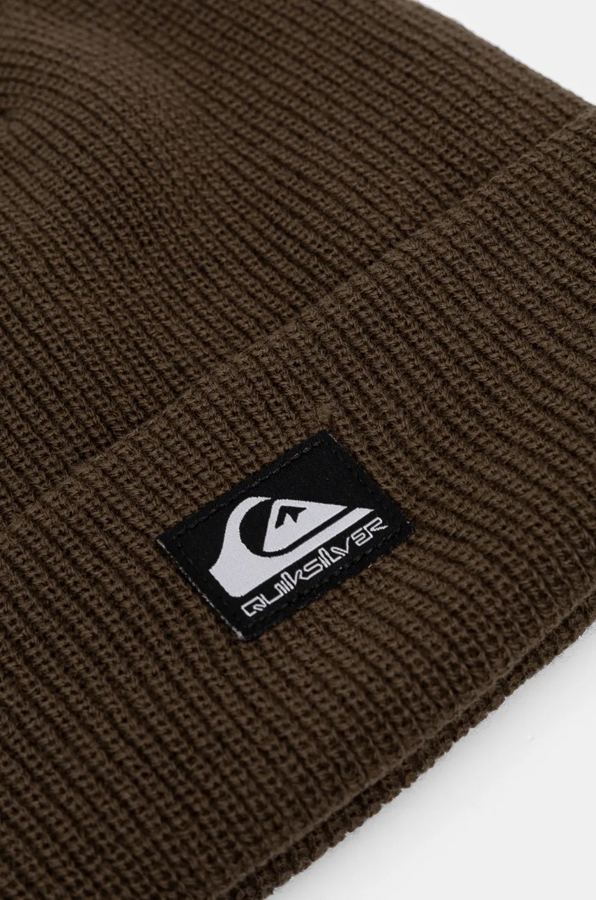 Шапка Quiksilver цвет зелёный из толстого трикотажа Шапка Quiksilver цвет зелёный из толстого трикотажа