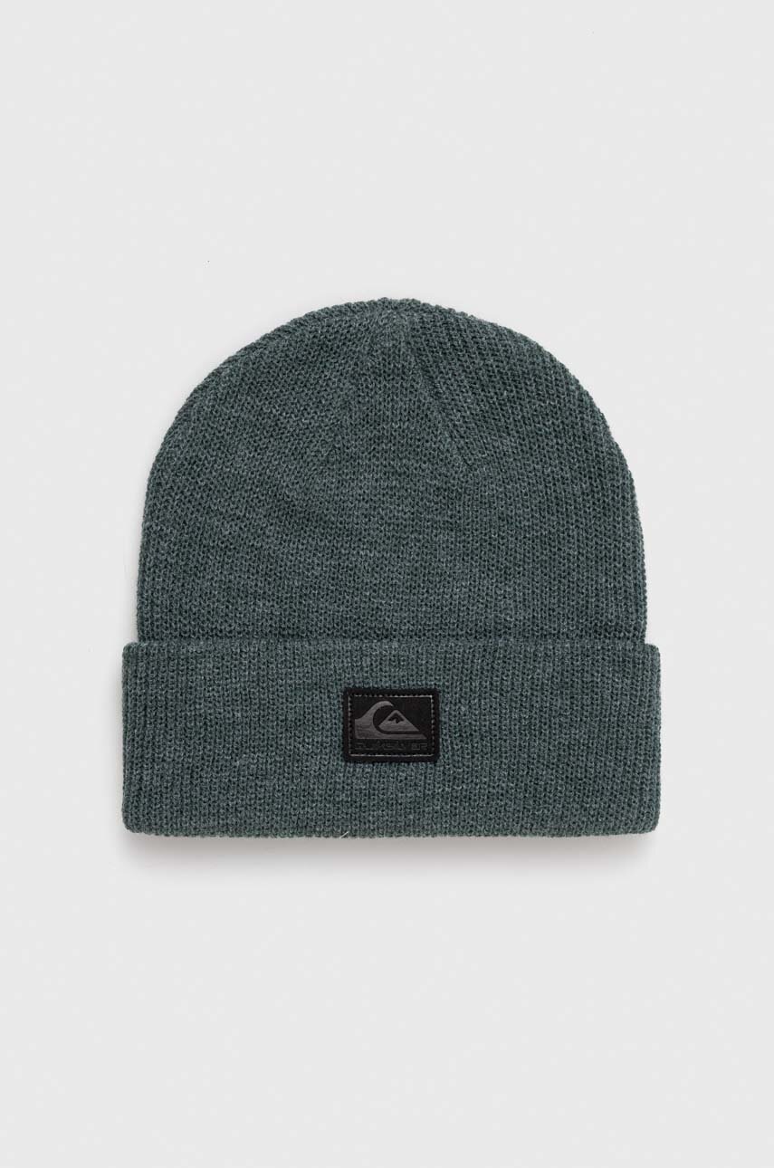 Quiksilver caciula culoarea verde, din tricot gros