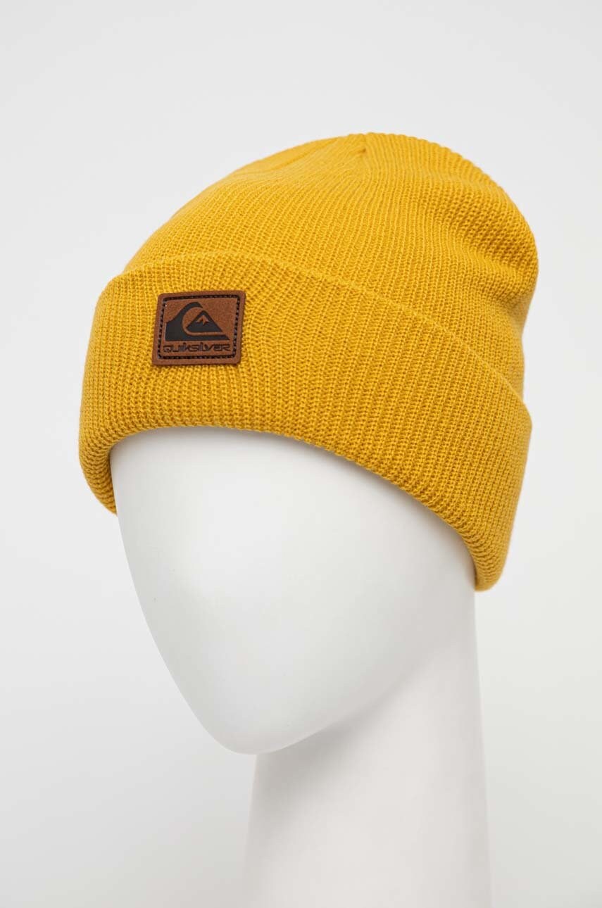 

Шапка Quiksilver колір жовтий з тонкого трикотажу