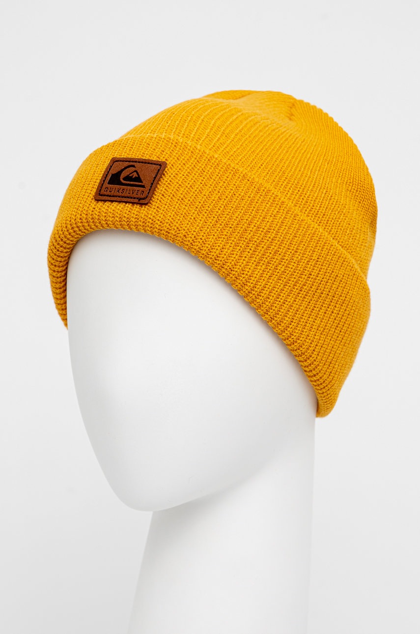 

Шапка Quiksilver колір жовтий з тонкого трикотажу
