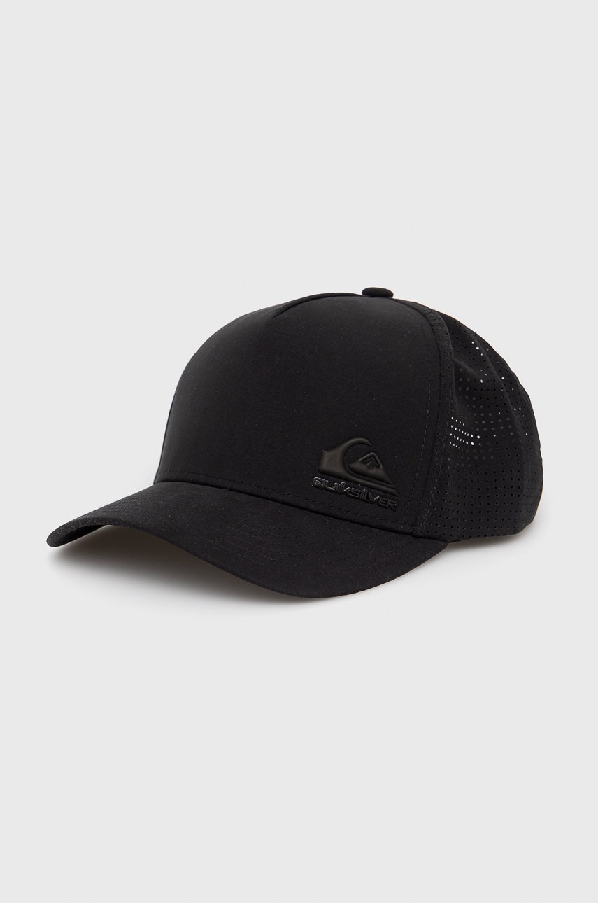 

Шапка Quiksilver в черно с изчистен дизайн, Черен