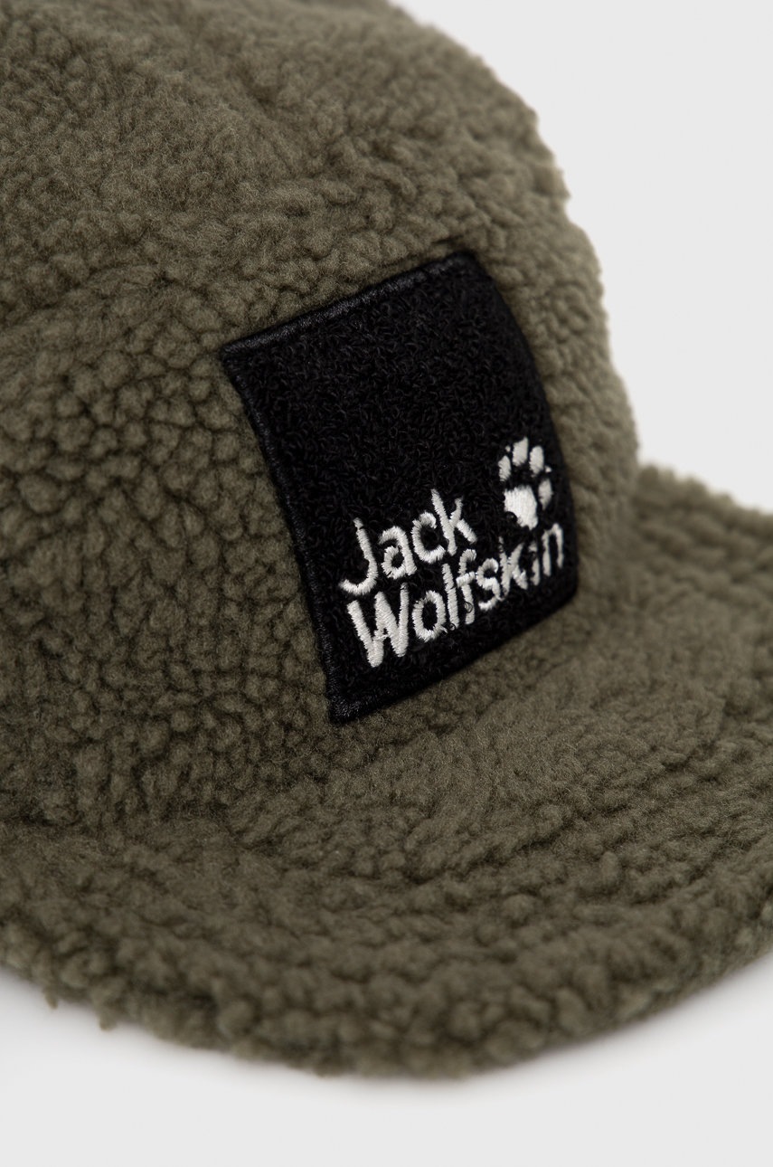 

Кепка Jack Wolfskin колір зелений гладка