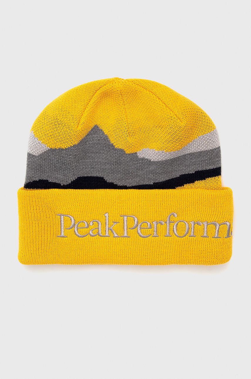 Peak Performance Căciulă de lână culoarea galben, de lână answear.ro poza 2022