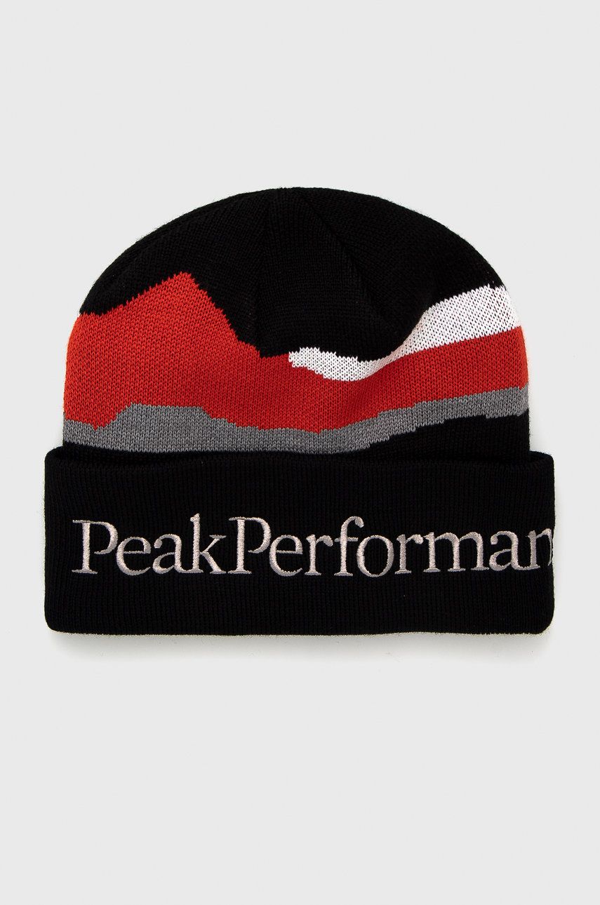 Peak Performance Căciulă de lână culoarea negru, de lână answear imagine noua