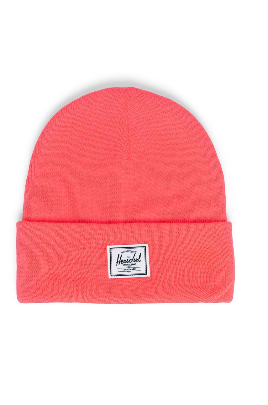

Шапка Herschel в розово с фина плетка, Розов