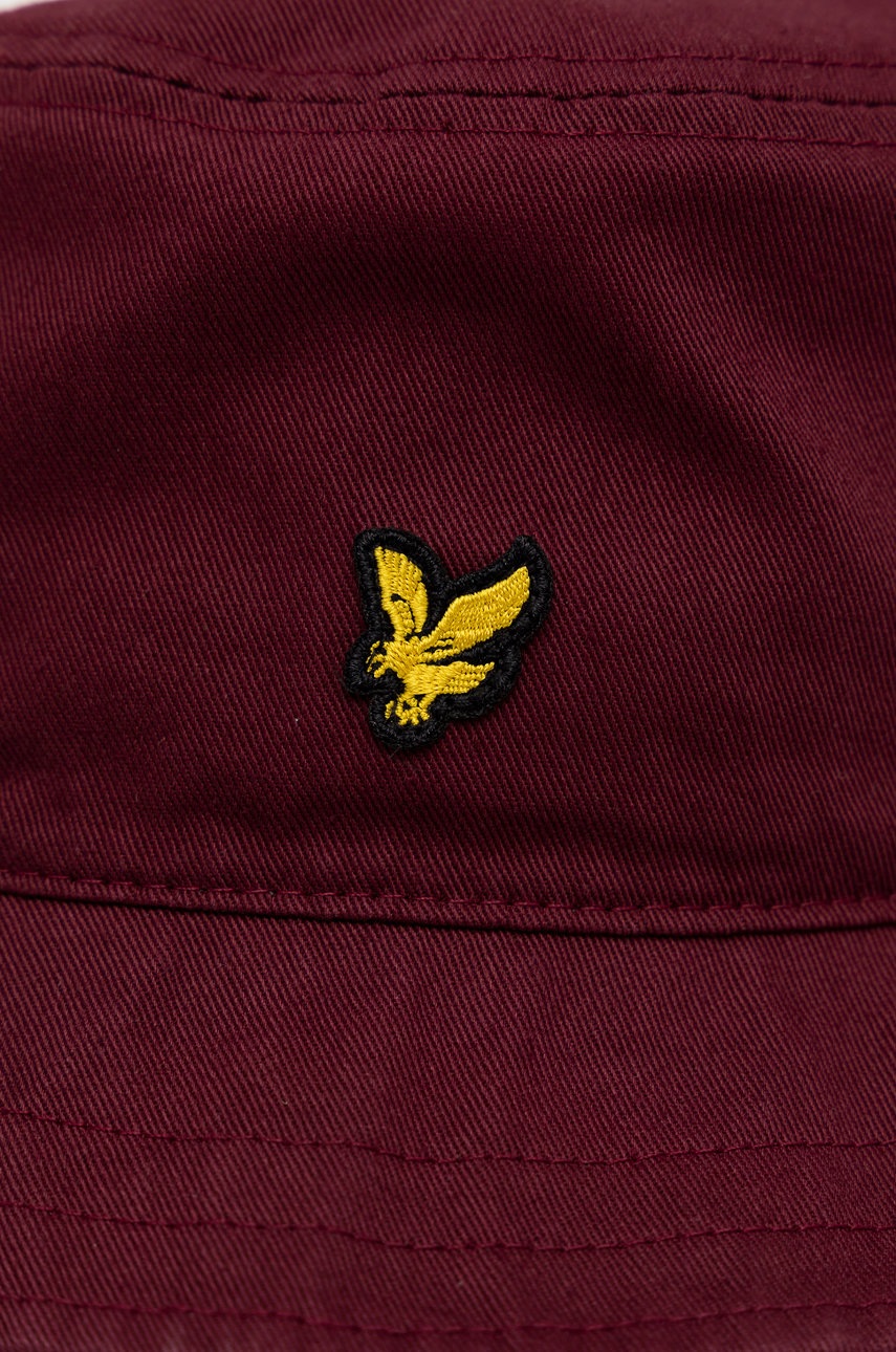 

Шляпа Lyle & Scott цвет бордовый хлопковый