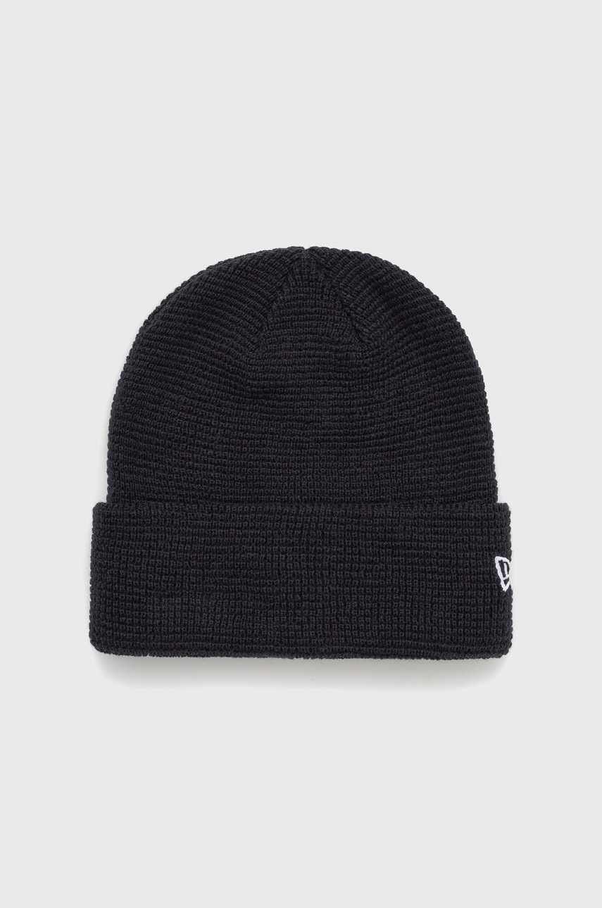 New Era Czapka kolor granatowy z cienkiej dzianiny