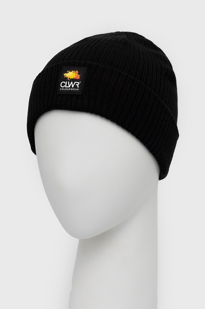 

Шапка Colourwear колір чорний з тонкого трикотажу