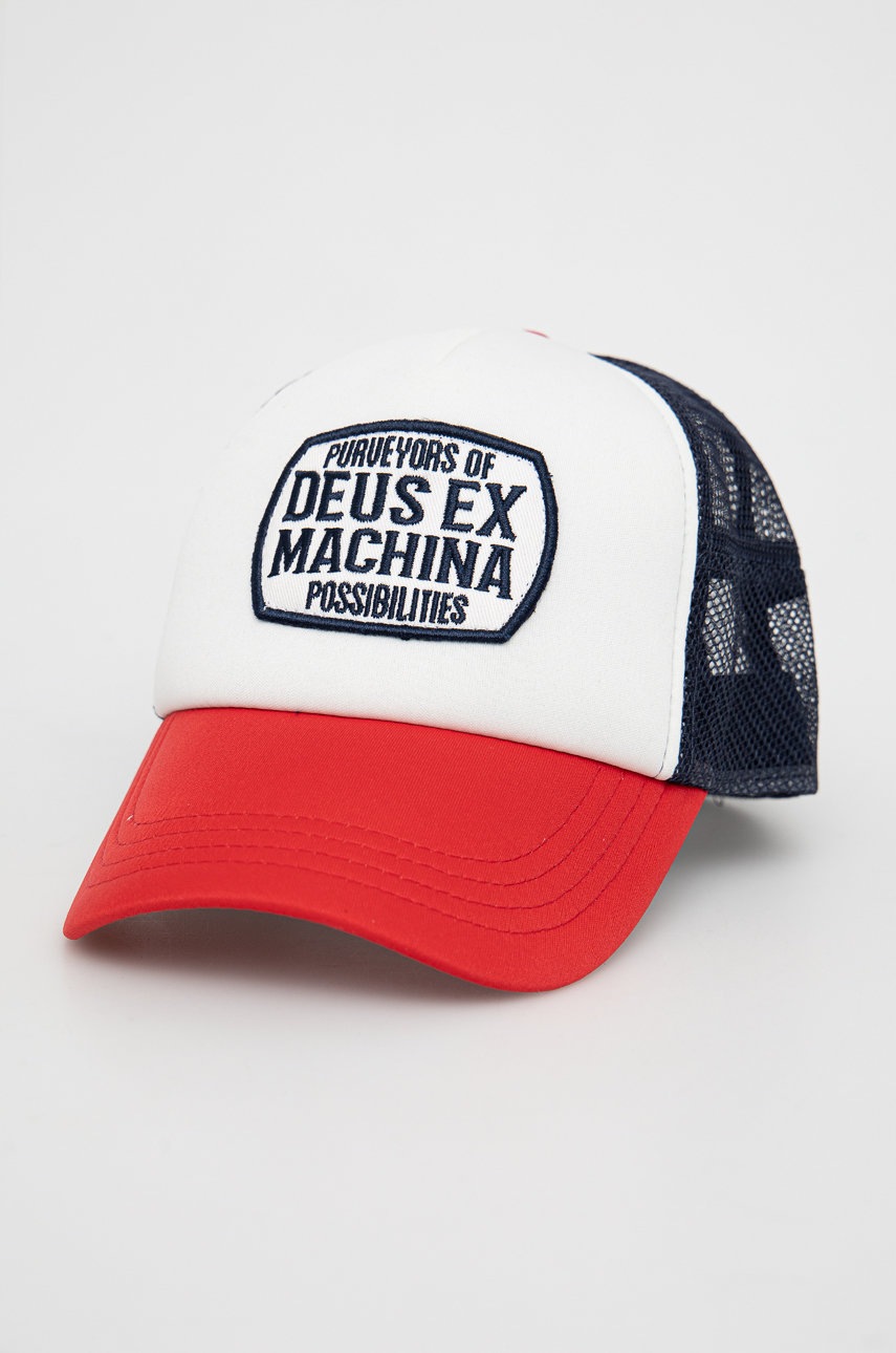 

Шапка Deus Ex Machina в бяло с апликация, Бял
