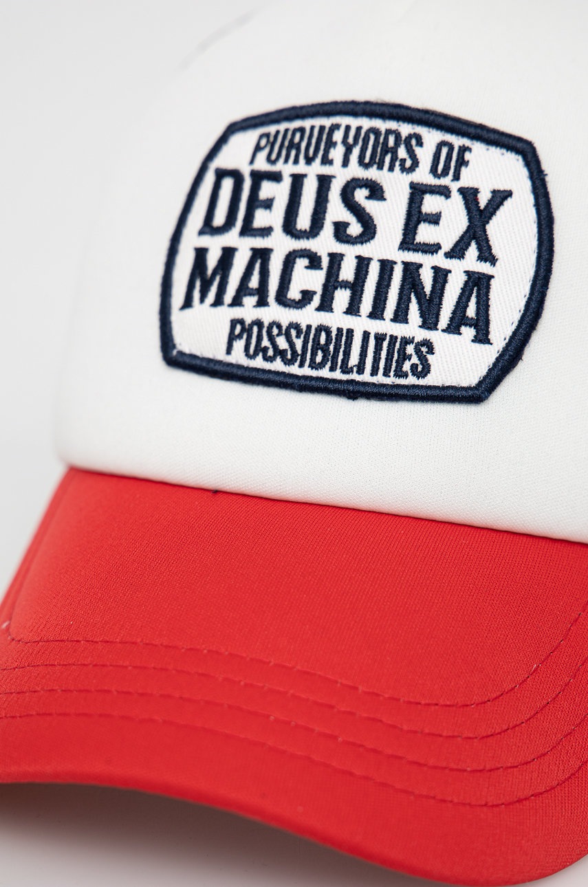 

Кепка Deus Ex Machina колір білий з аплікацією
