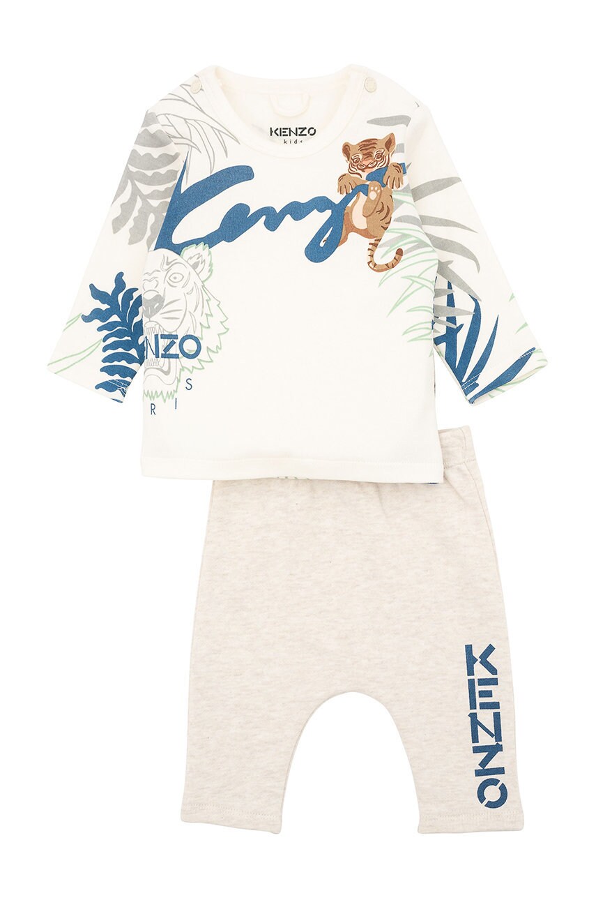 Kenzo kids compleu copii culoarea crem