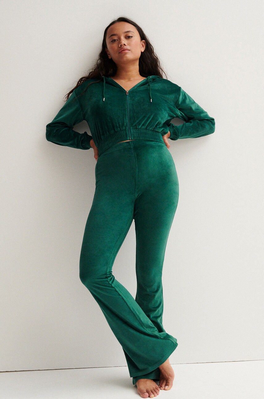 Undiz pantaloni femei, culoarea verde