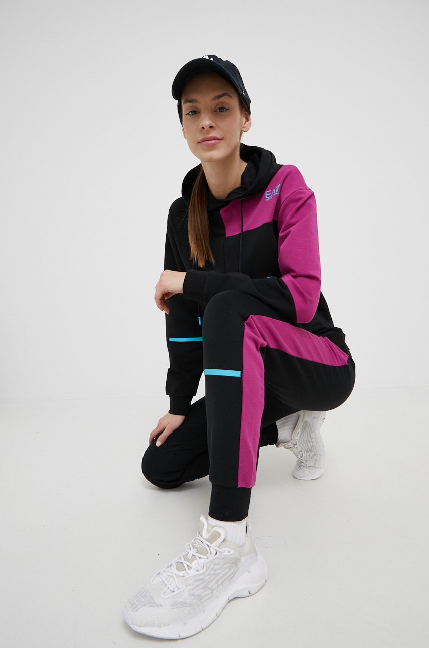 

Анцуг EA7 Emporio Armani дамски в черно, Черен