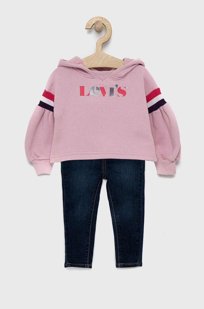 Levi's compleu copii culoarea roz