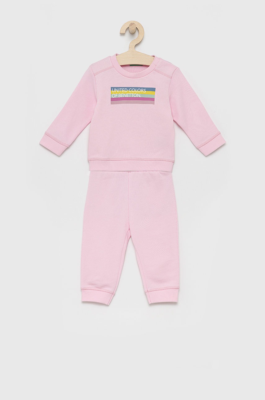 

Детски анцуг United Colors of Benetton в розово, Розов