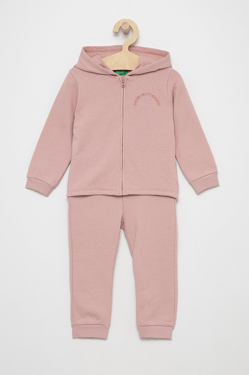 

Детски анцуг United Colors of Benetton в розово, Розов