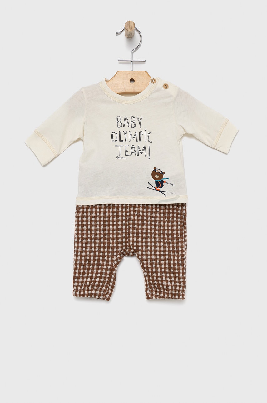 United Colors Of Benetton compleu copii culoarea crem