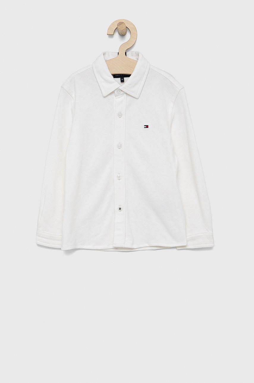 

Детска риза Tommy Hilfiger в бяло, Бял