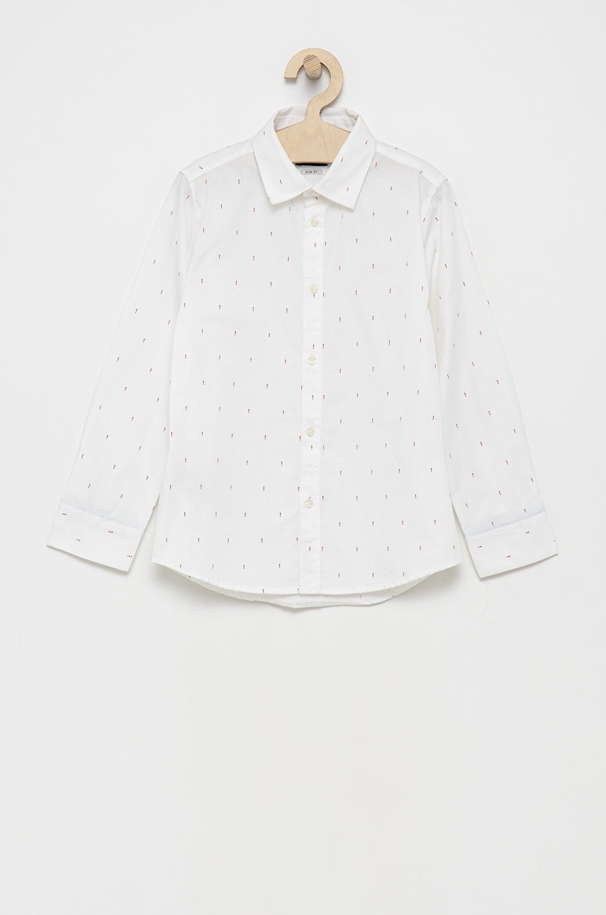 

Детска памучна риза Mayoral в бяло, Бял