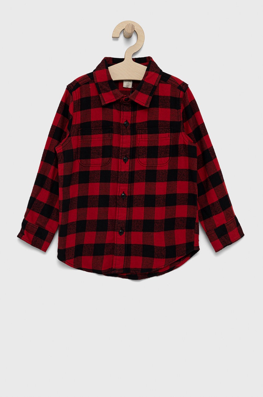 

Детска памучна риза GAP в червено, Червен