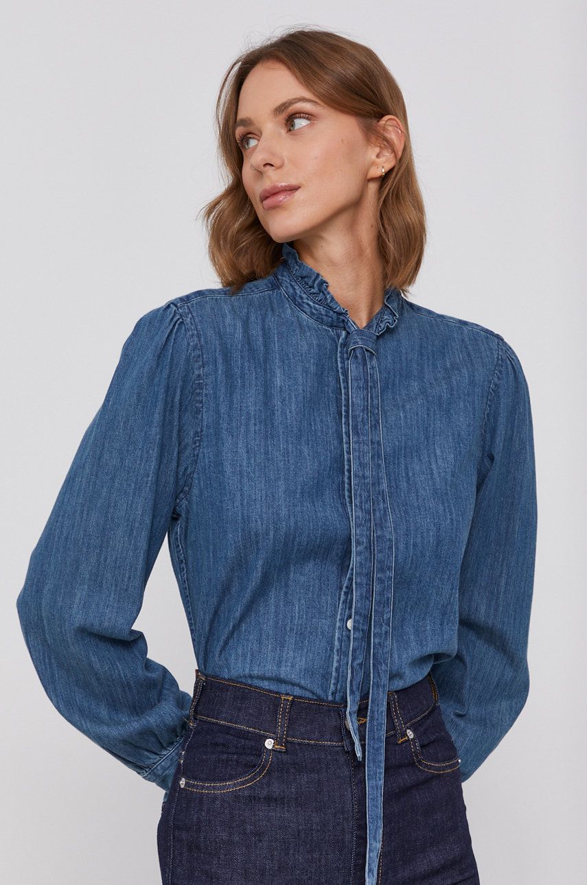 Polo Ralph Lauren Koszula jeansowa damska regular z kołnierzykiem klasycznym