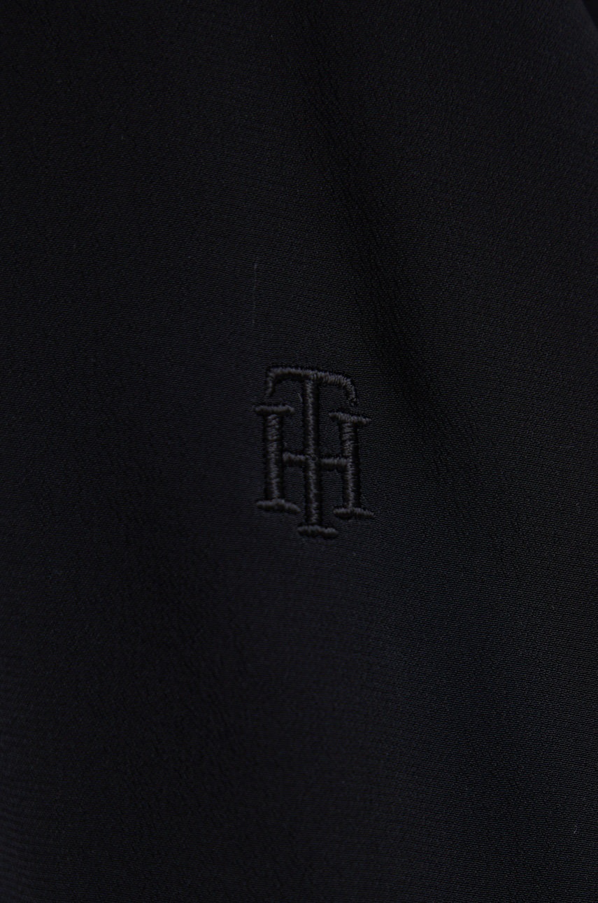 

Рубашка Tommy Hilfiger женская цвет чёрный regular классический воротник