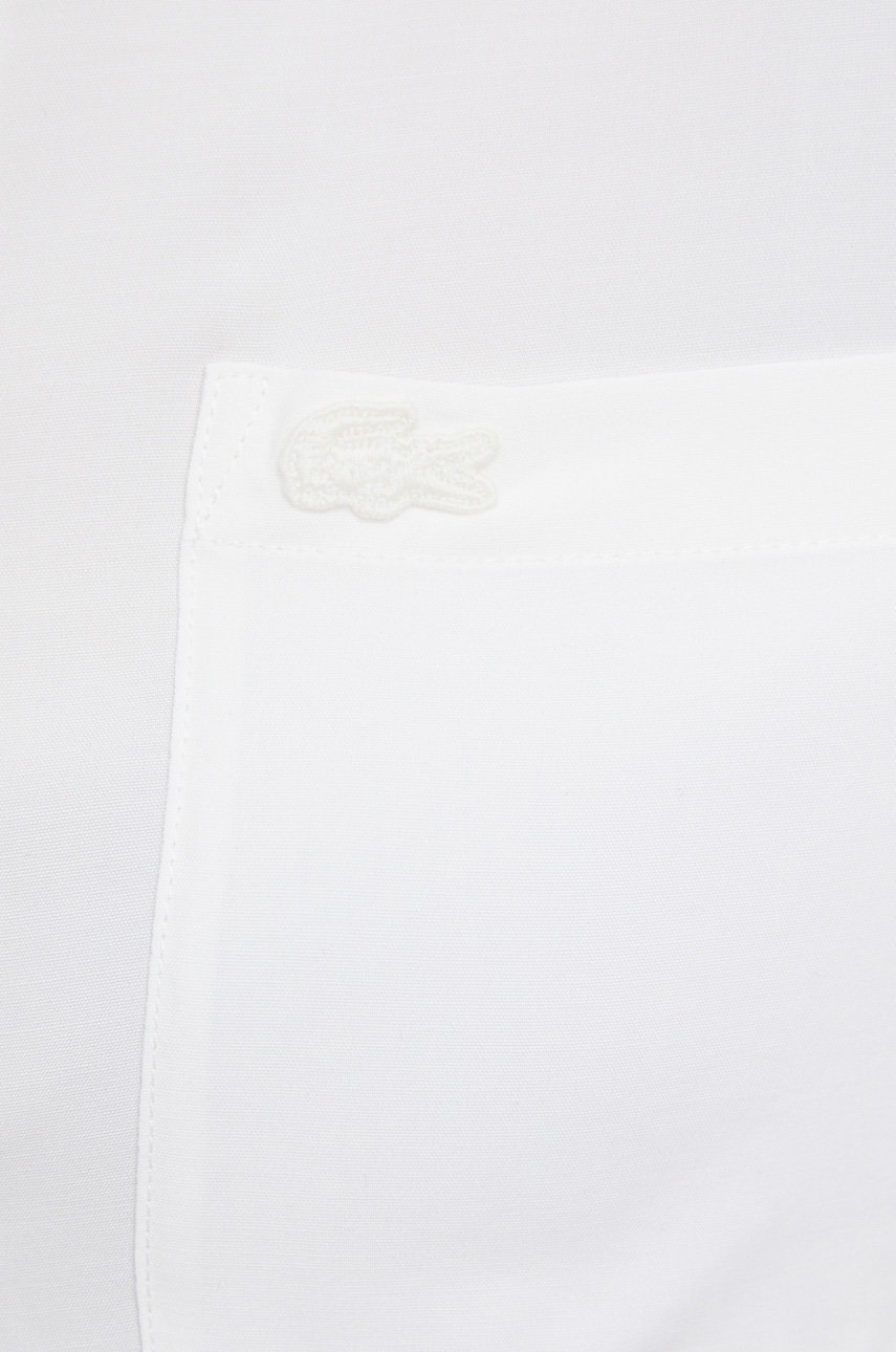 

Рубашка Lacoste женская цвет кремовый regular классический воротник