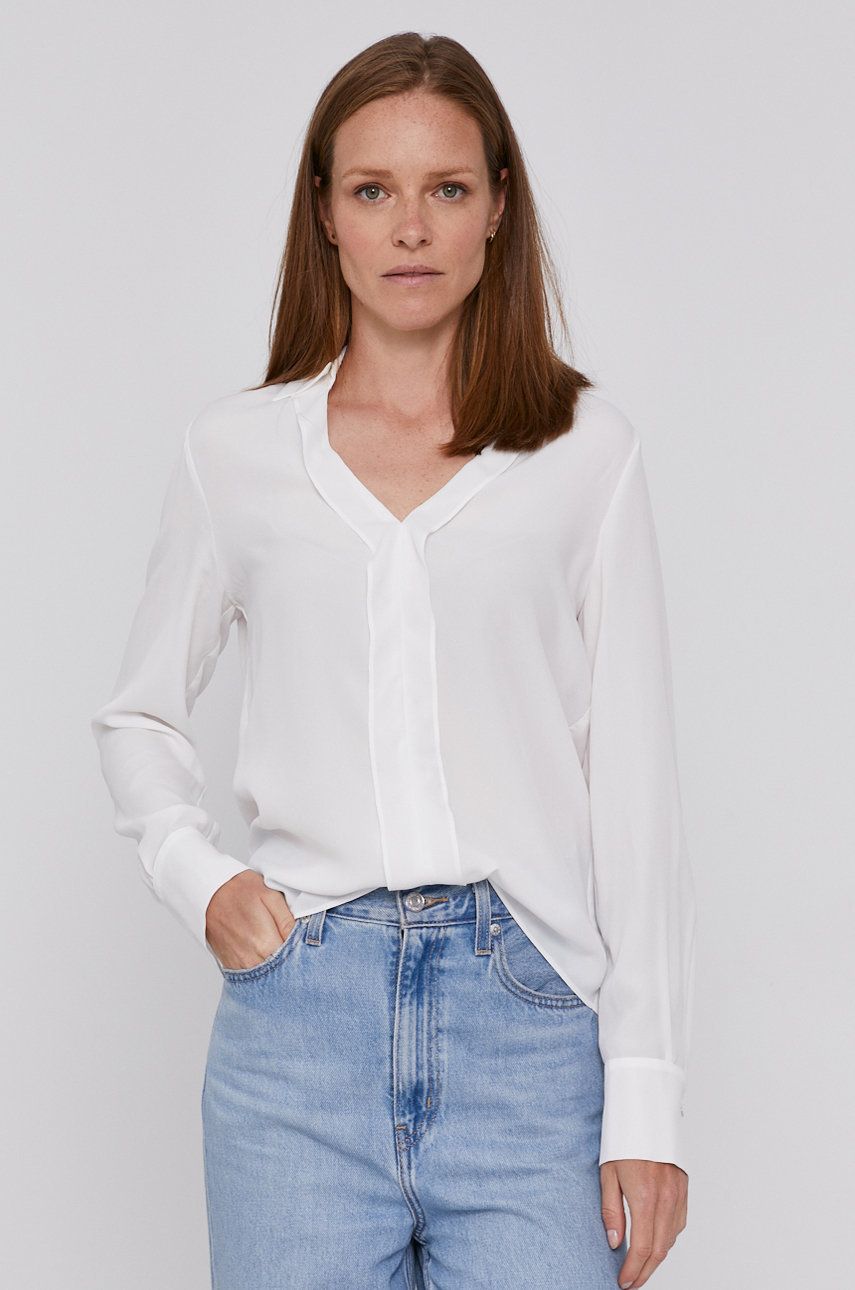Pennyblack Bluză femei, culoarea alb, material neted ANSWEAR