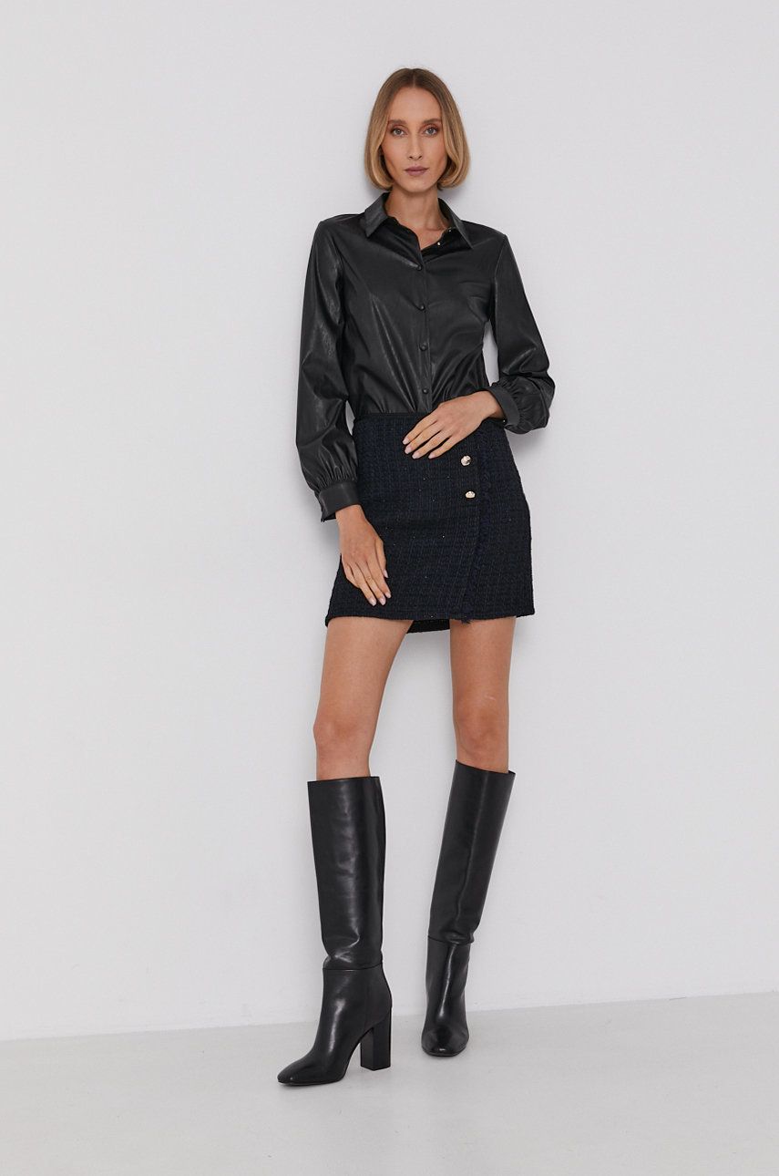 Pennyblack Cămașă femei, culoarea negru, cu guler clasic, regular answear.ro imagine noua 2022