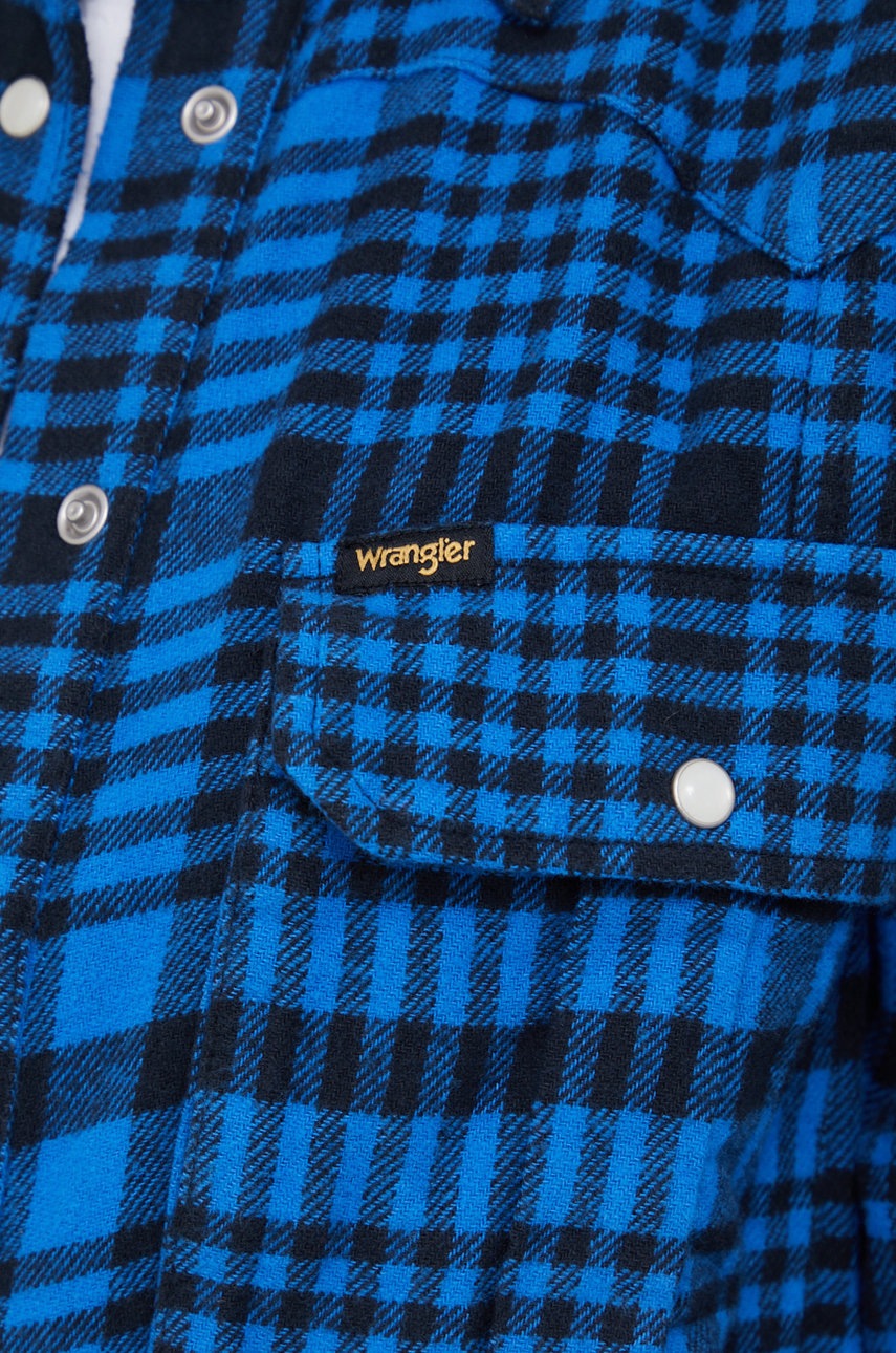 

Хлопковая рубашка Wrangler женская relaxed классический воротник