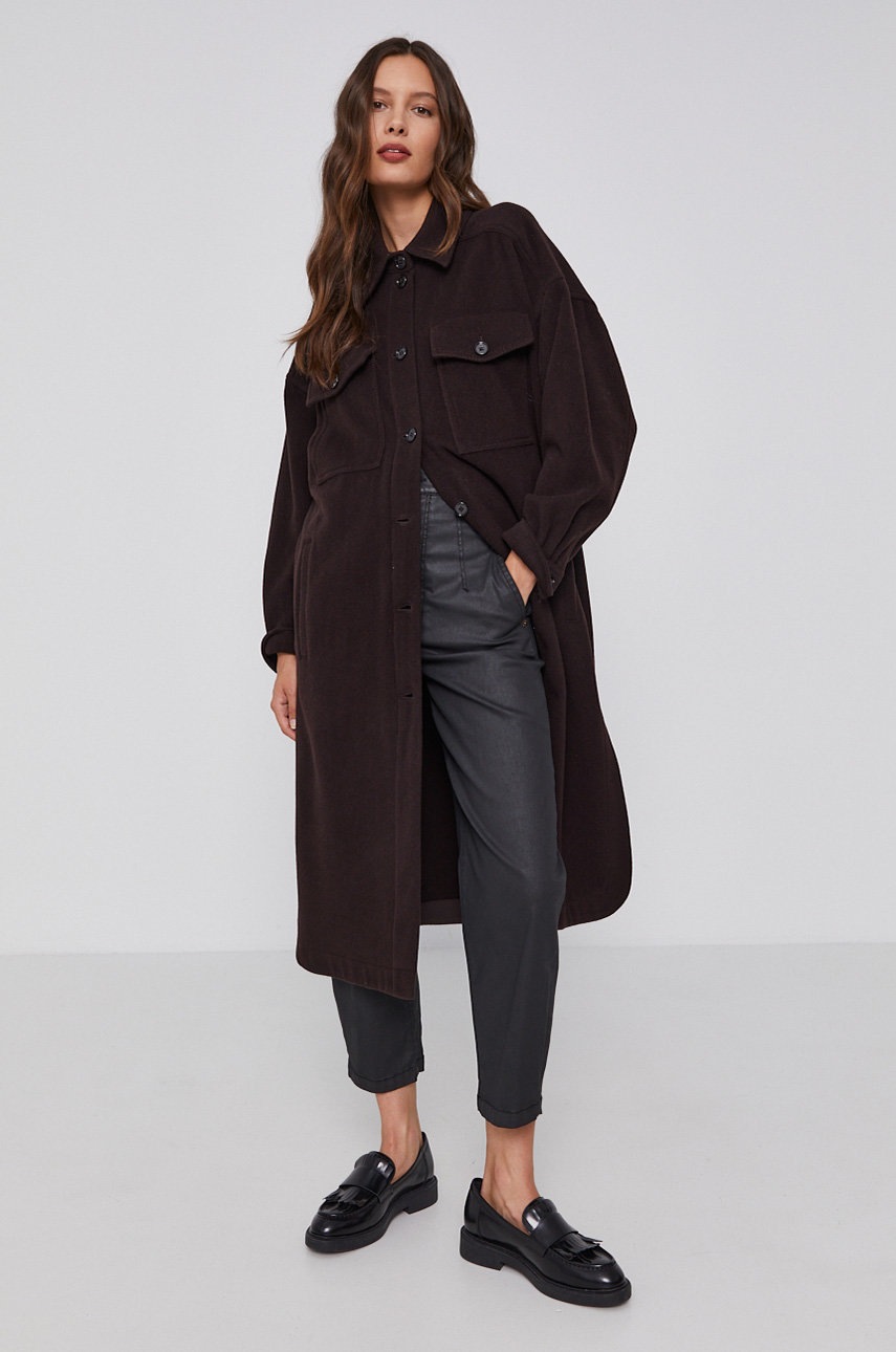 

Пальто Drykorn женское цвет коричневый переходное oversize