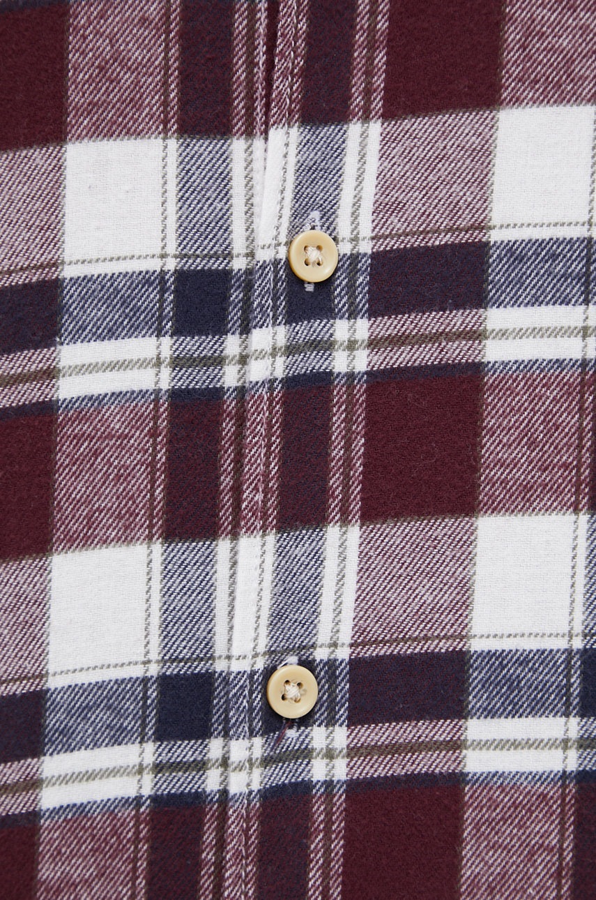 

Бавовняна сорочка Jack & Jones чоловіча колір коричневий regular комір button-down