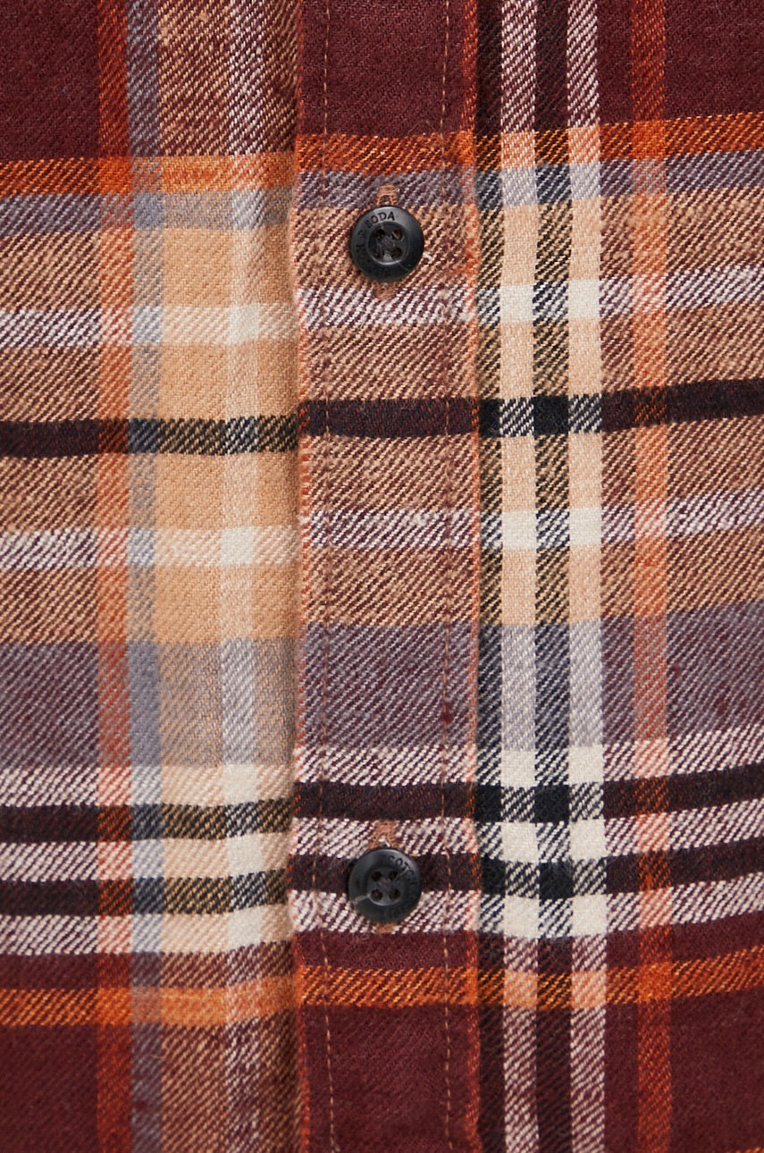 

Рубашка Scotch & Soda мужская цвет коричневый regular воротник button-down