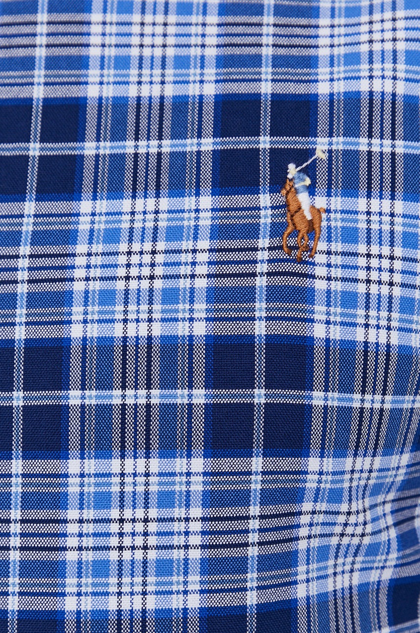 

Хлопковая рубашка Polo Ralph Lauren мужская slim воротник button-down