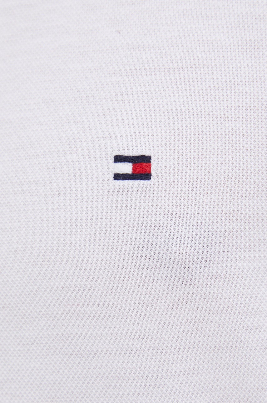 

Хлопковая рубашка Tommy Hilfiger мужская цвет белый slim итальянский воротник