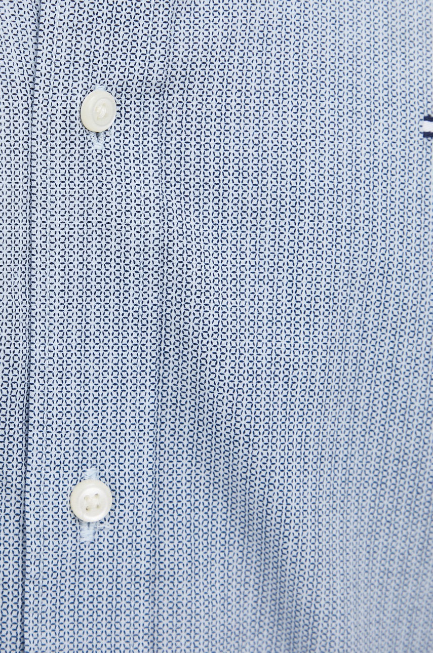 

Хлопковая рубашка Tommy Hilfiger мужская цвет синий regular воротник button-down