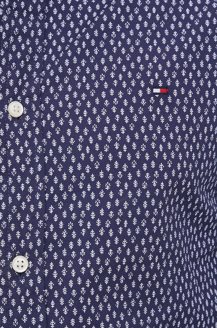 

Рубашка Tommy Hilfiger мужская цвет синий slim воротник button-down