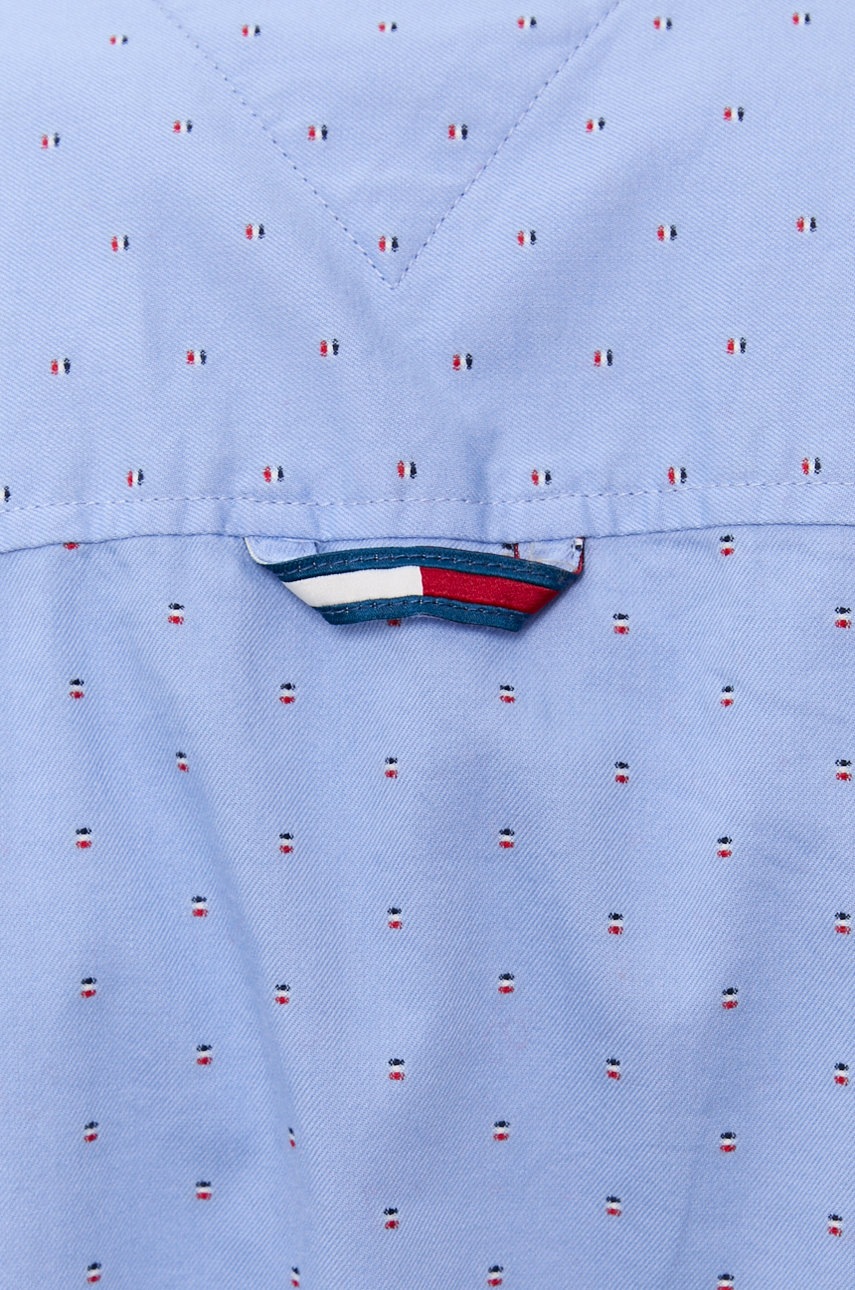 

Хлопковая рубашка Tommy Jeans мужская slim классический воротник