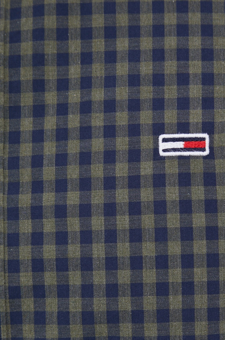 

Хлопковая рубашка Tommy Jeans мужская regular воротник button-down