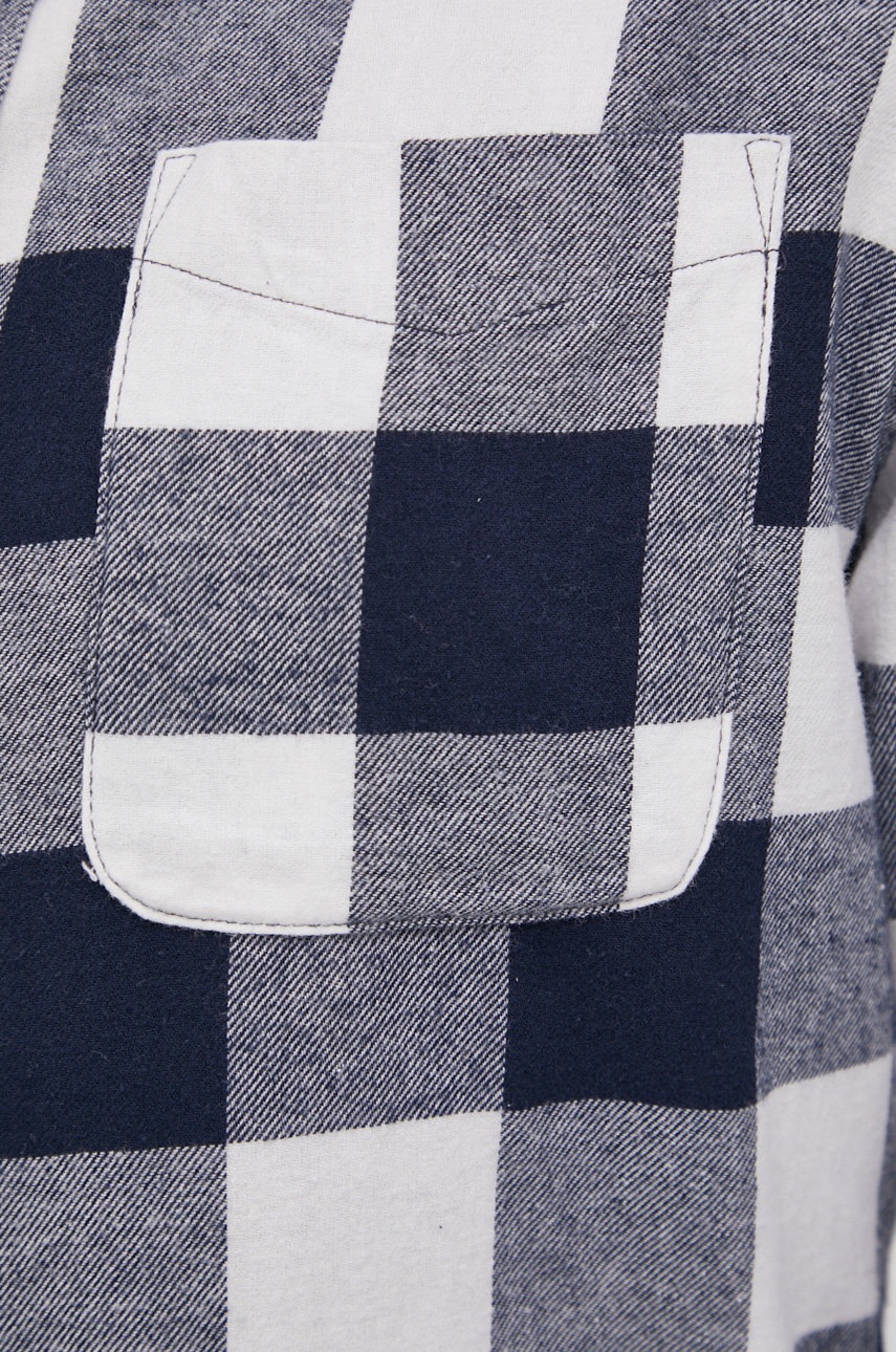 

Хлопковая рубашка Jack & Jones мужская цвет синий regular классический воротник
