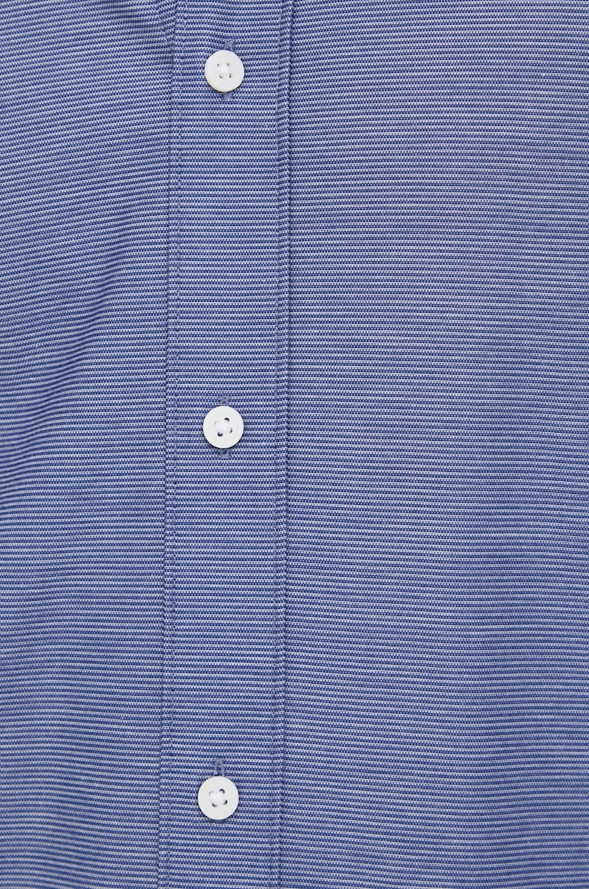 

Сорочка Selected чоловіча колір синій slim комір button-down