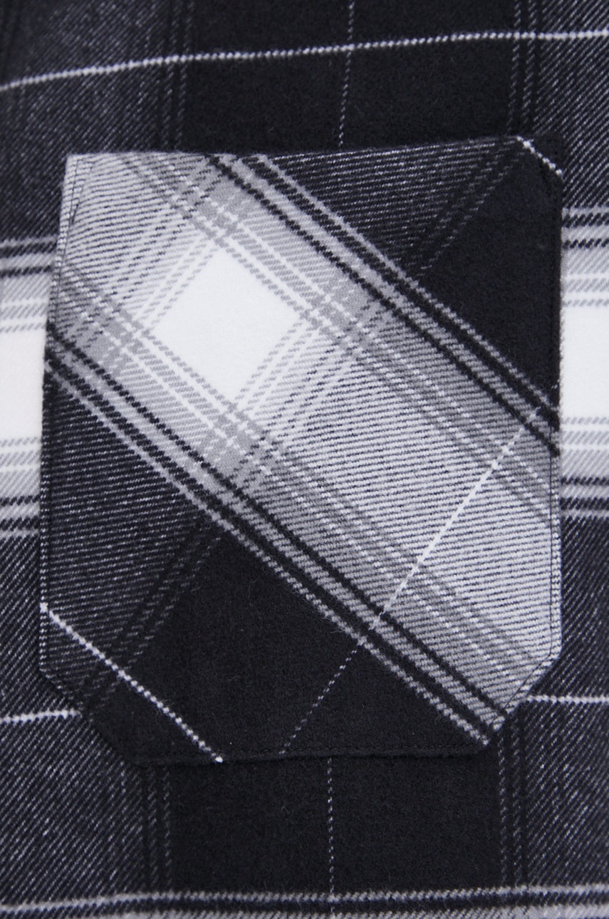

Хлопковая рубашка Hugo мужская цвет чёрный regular воротник button-down