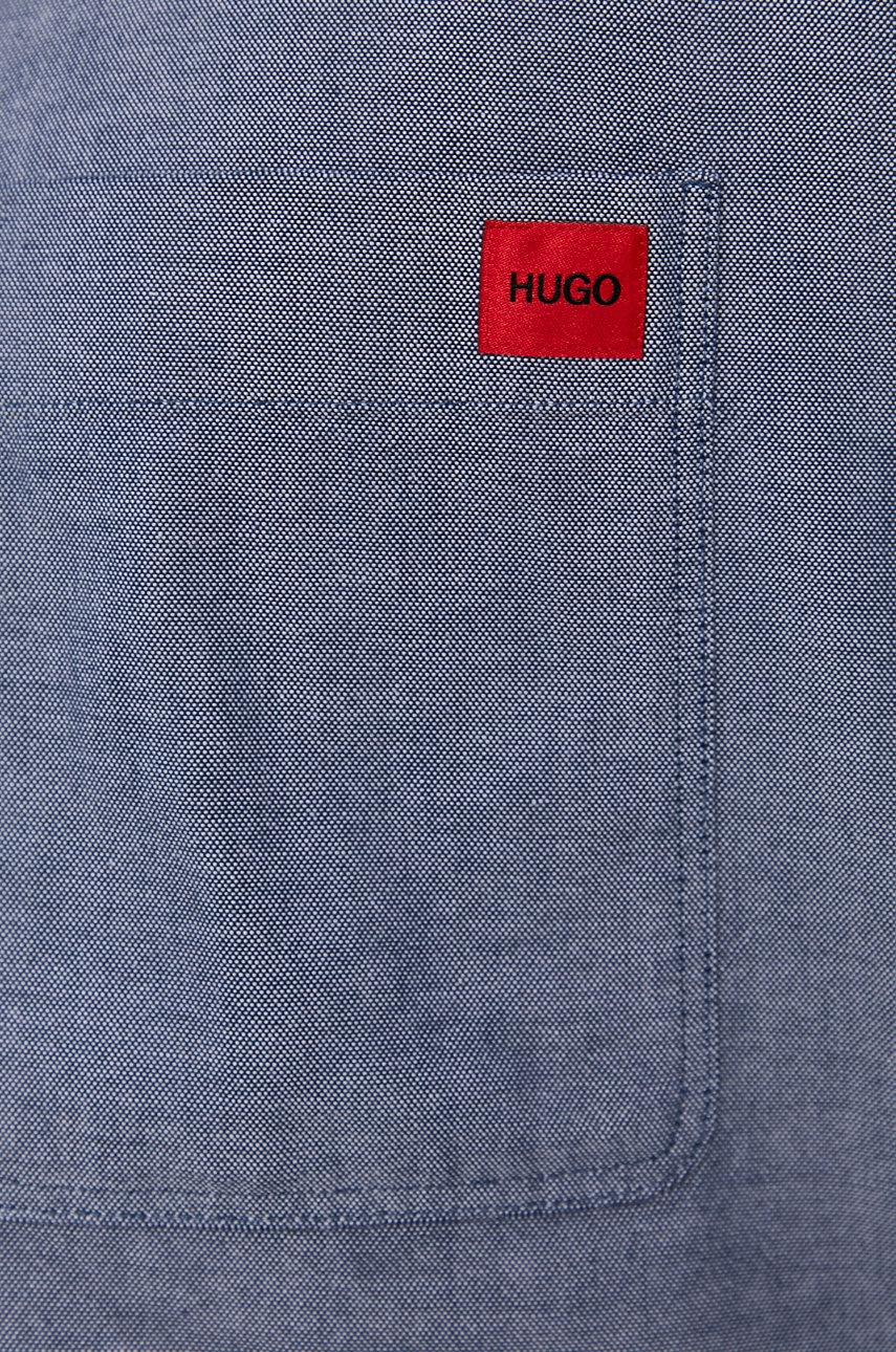 

Бавовняна сорочка Hugo чоловіча slim комір button-down