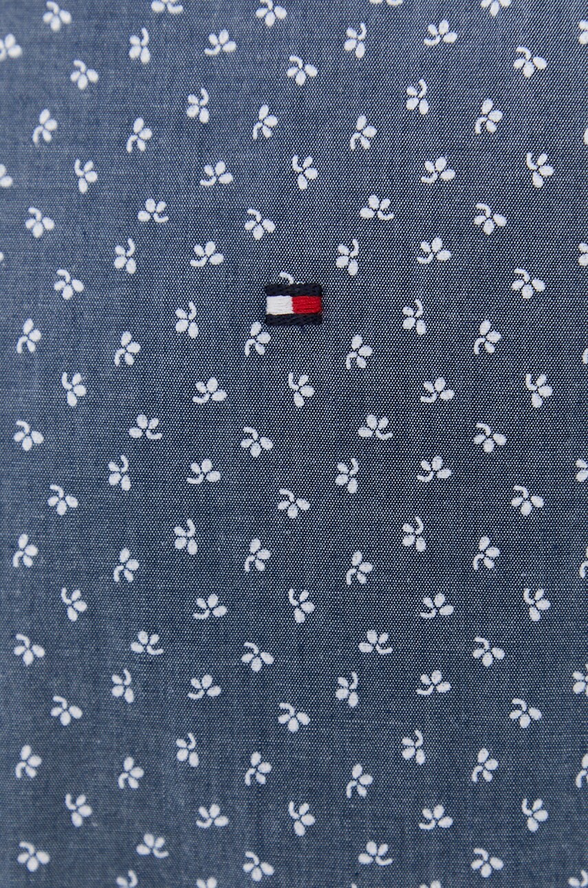 

Рубашка Tommy Hilfiger мужская цвет синий slim воротник button-down