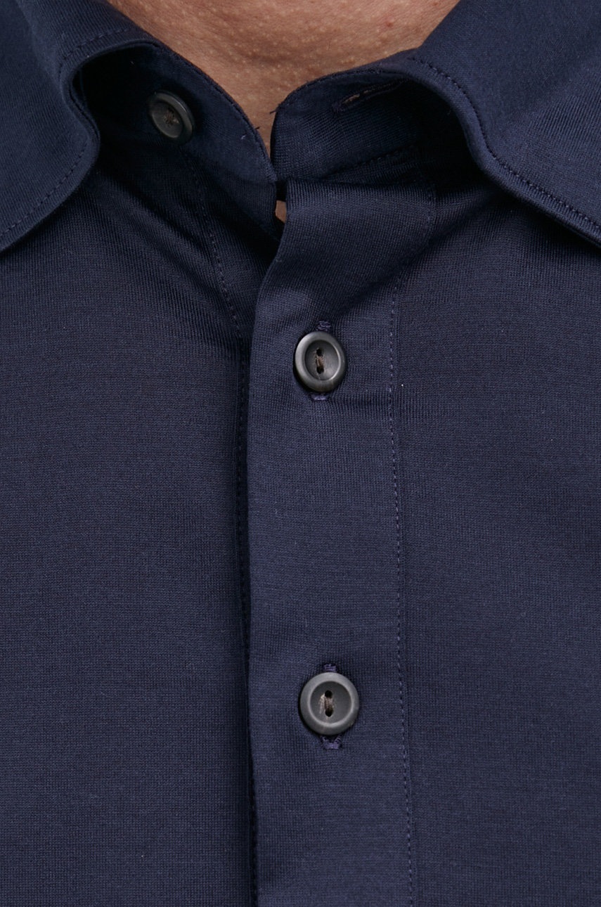 

Хлопковая рубашка Eton мужская цвет синий slim классический воротник