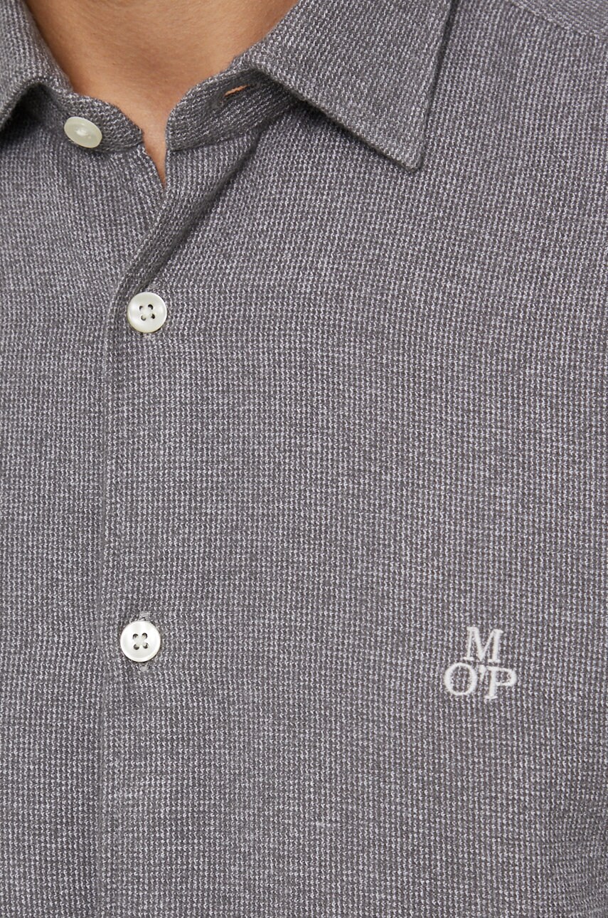 

Бавовняна сорочка Marc O'Polo чоловіча колір сірий regular класичний комір