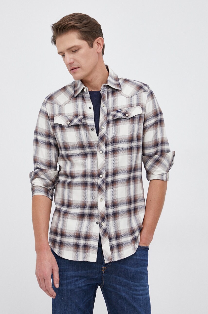 G-star raw cămașă din bumbac bărbați, cu guler clasic, slim