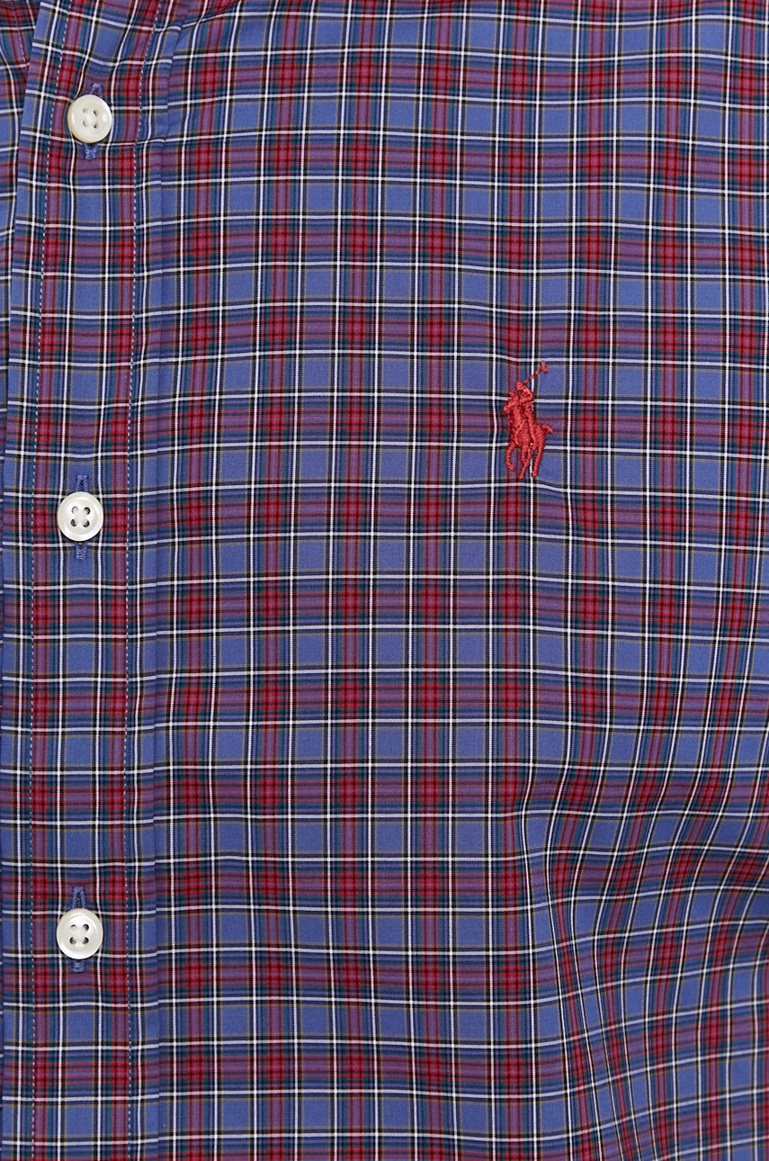 

Хлопковая рубашка Polo Ralph Lauren мужская slim воротник button-down